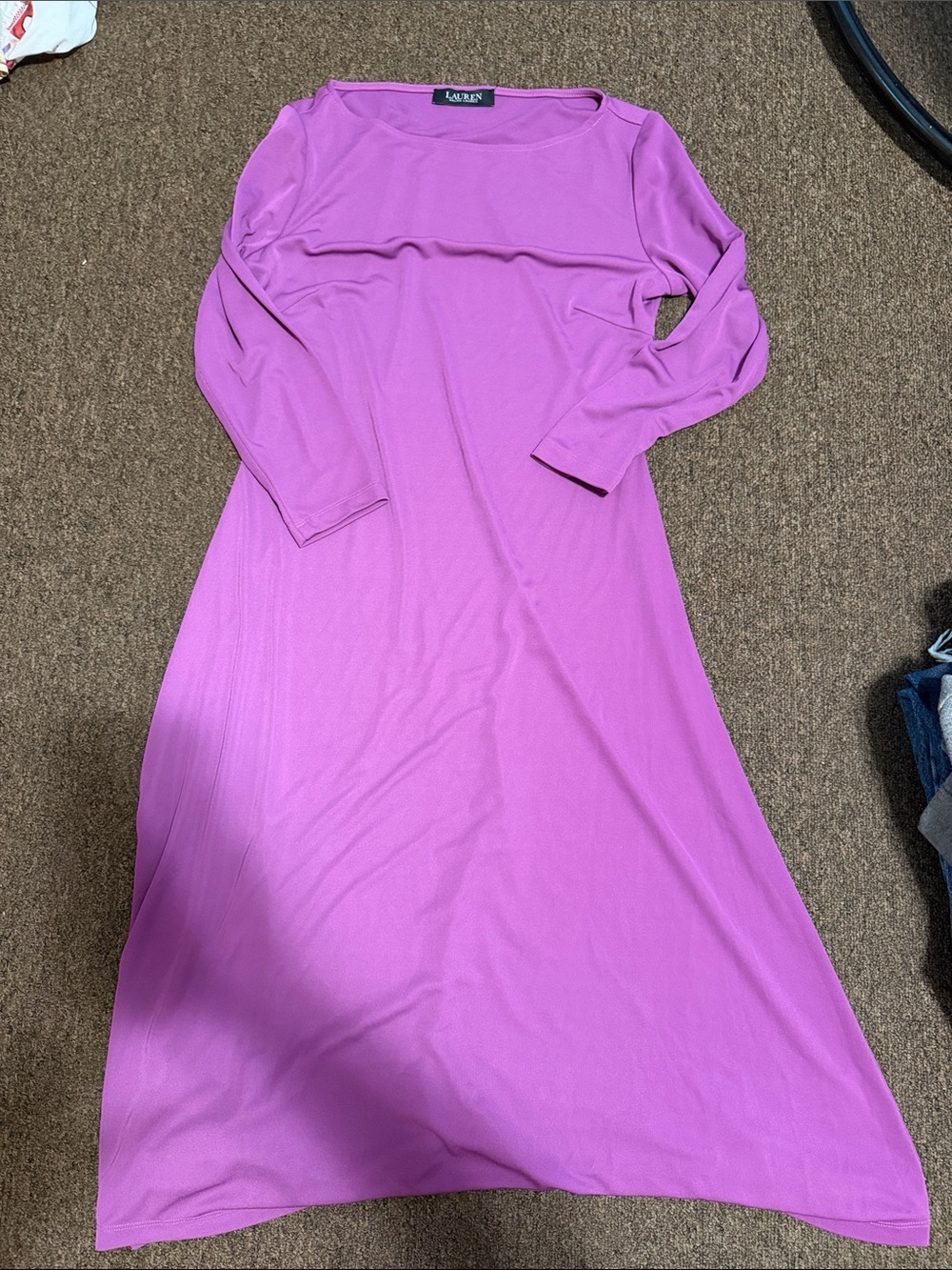 Lauren Ralph Lauren Lilac Long-Sleeve Maxi Dress
